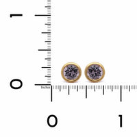 18K Yellow Gold Lavender Spinel Stud Earrings