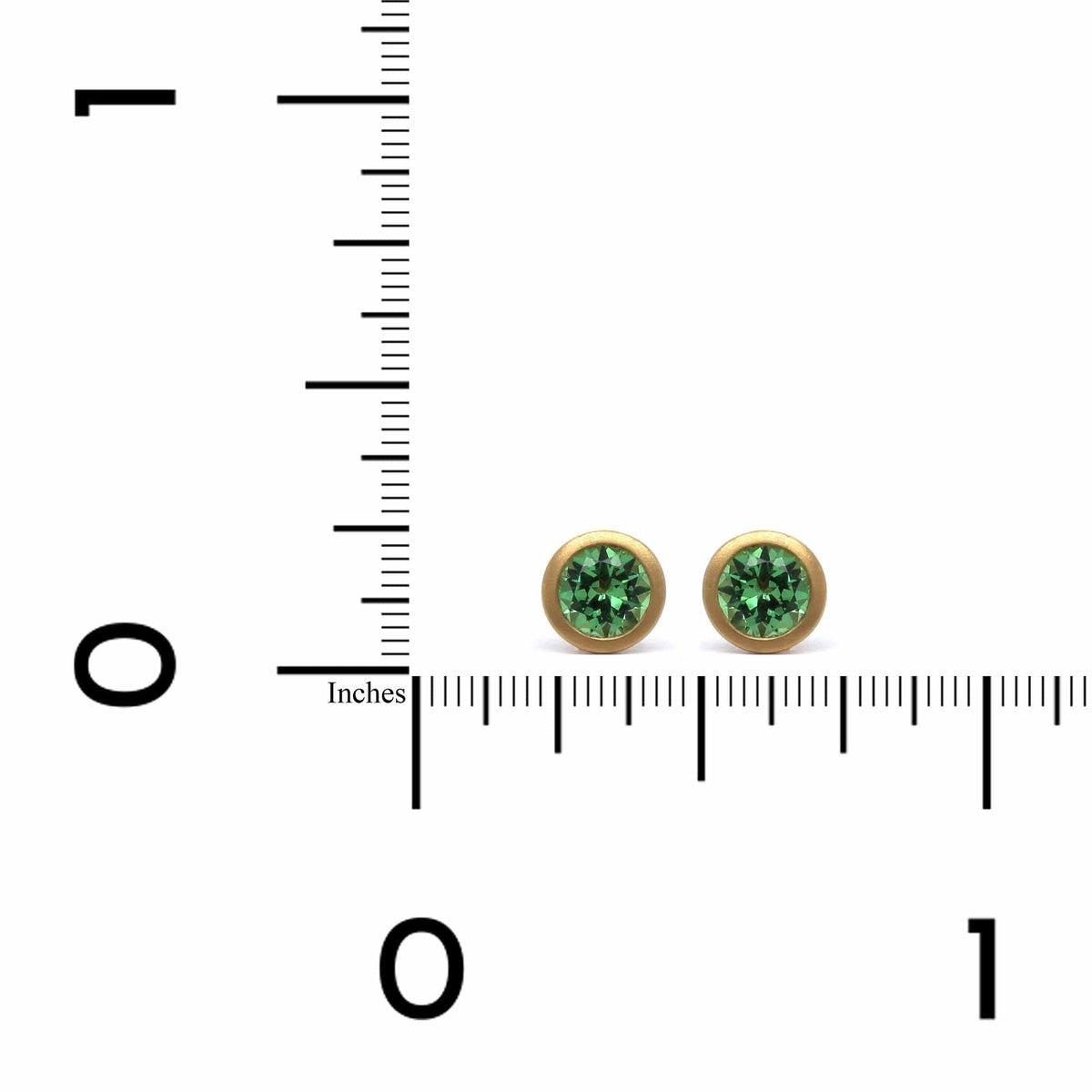 18K Yellow Gold Tsavorite Stud Earrings