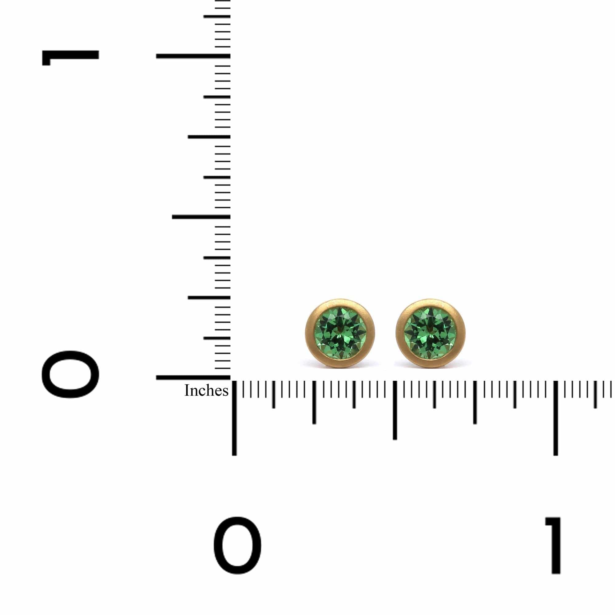 18K Yellow Gold Tsavorite Stud Earrings