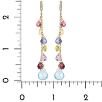 Marco Bicego Paradise 18K Yellow Gold Multi Stone Drop Earrings