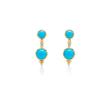 Temple St. Clair 18K Yellow Gold Turquoise Drop Earrings