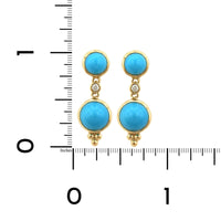 Temple St. Clair 18K Yellow Gold Turquoise Drop Earrings
