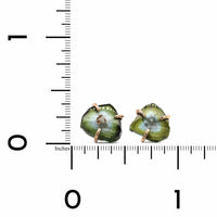 14K Yellow Gold Tourmaline Stud Earrings