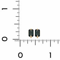 14K Yellow Gold Indicolite Tourmaline Stud Earrings