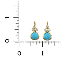 Temple St. Clair 18K Yellow Gold Turquoise Drop Earrings