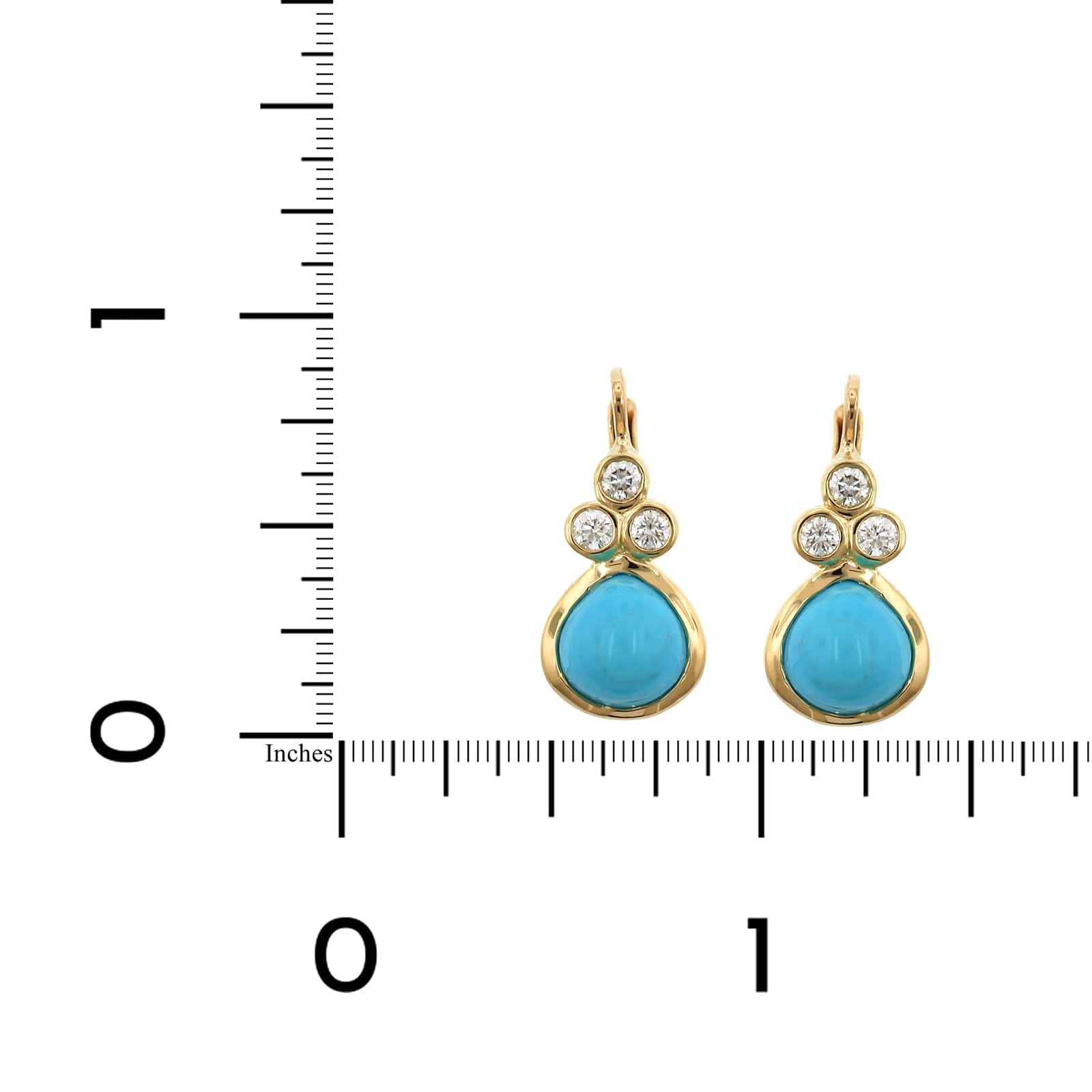 Temple St. Clair 18K Yellow Gold Turquoise Drop Earrings