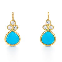 Temple St. Clair 18K Yellow Gold Turquoise Drop Earrings