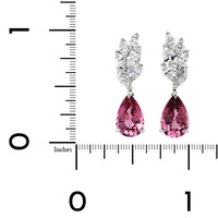 18K White Gold Pear Shape Pink Spinel Drop Earrings, 18k white gold, Long's Jewelers