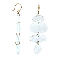18K Yellow Gold "Small Totem" Crystal Drop Earrings