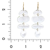 18K Yellow Gold "Small Totem" Crystal Drop Earrings
