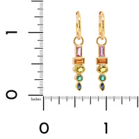 18K Yellow Gold Monroe Totem Bezel Set Huggies