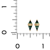 Green Quartz and Diamond Pietra Studs