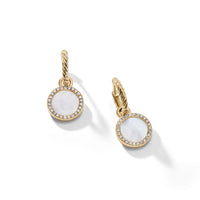 Petite DY Elements® Drop Earrings in 18K Yellow Gold with Mother of Pearl and Pavé Diamonds