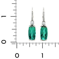 Oscar Heyman Platinum Green Tourmaline Drop Earrings