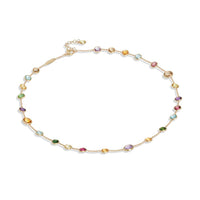 Jaipur 18K Yellow Gold Multi Stone Necklace