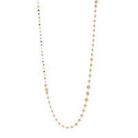 Africa 18K Yellow Gold Mix Stone Necklace
