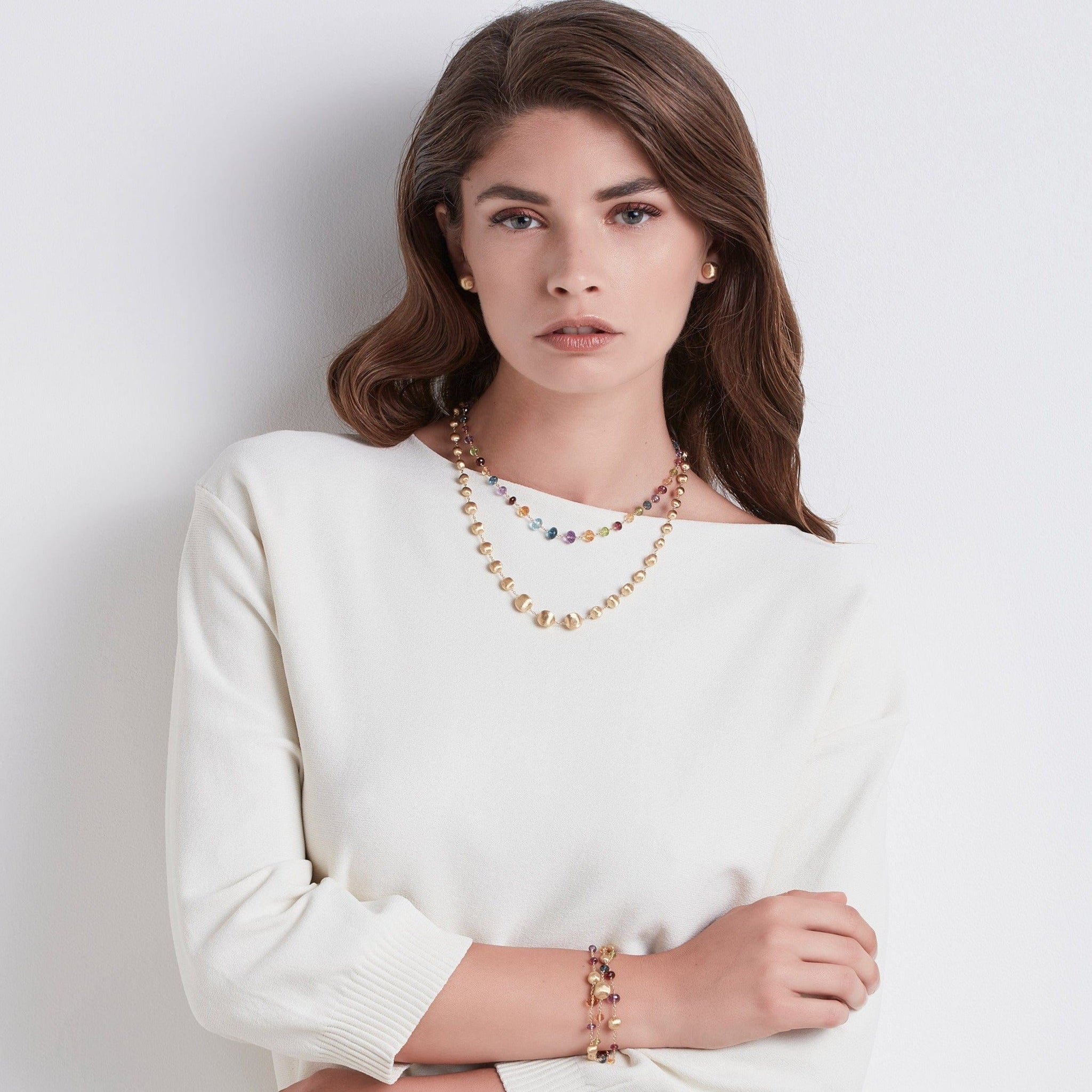Marco Bicego Africa 18K Yellow Gold Mix Stone Necklace