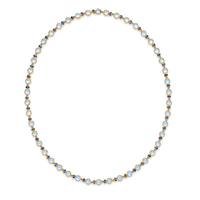 18K Yellow Gold Tanzanite and Moonstone Necklace, Long's Jewelers