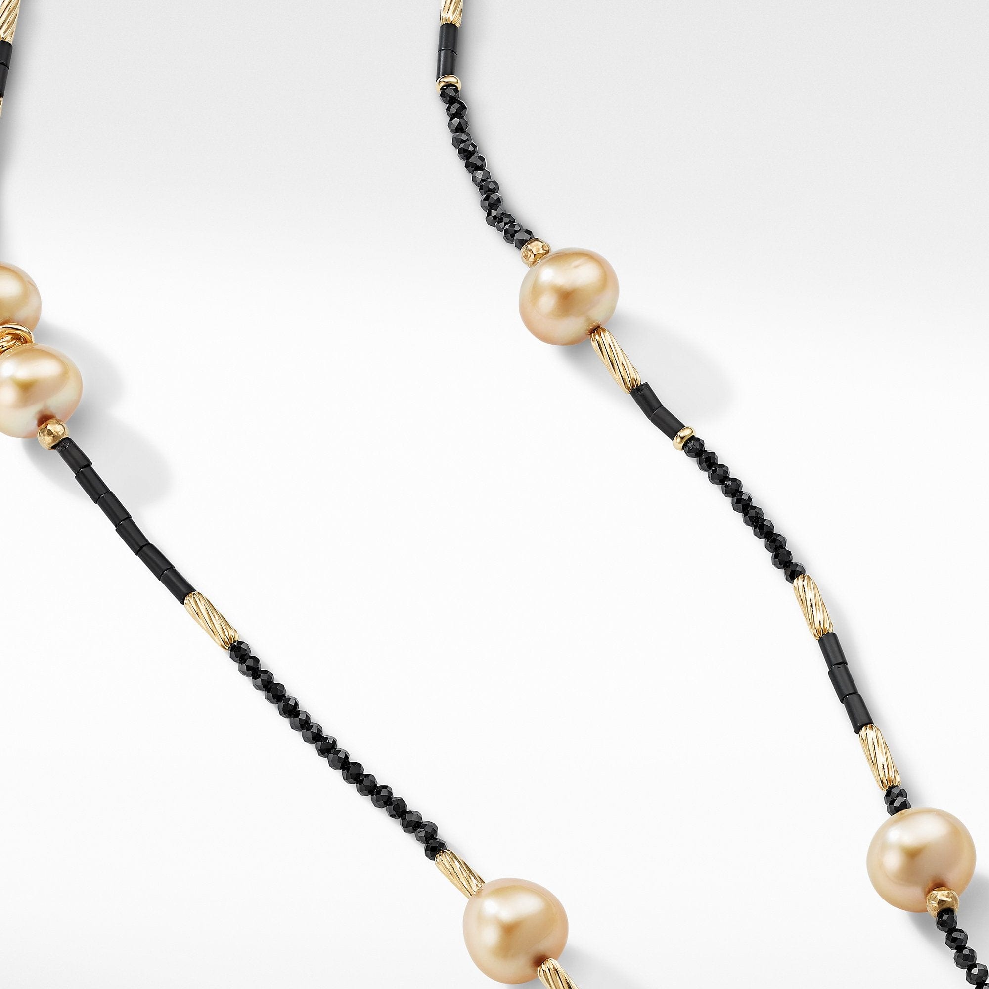 Tweejoux Black Spinel Black Onyx and Pearl Necklace