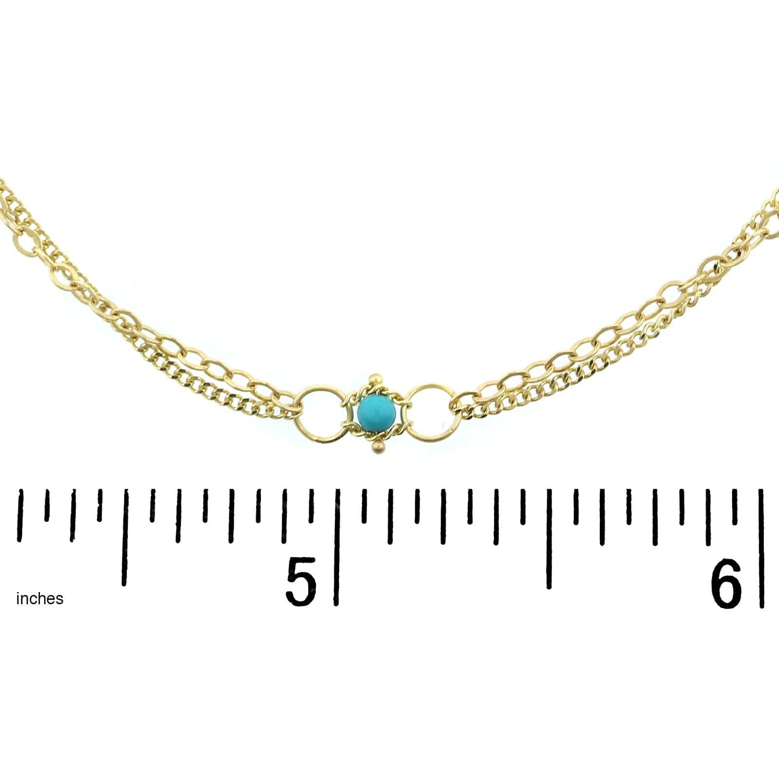 Amali 18K Yellow Gold Round Turquoise Station Necklace