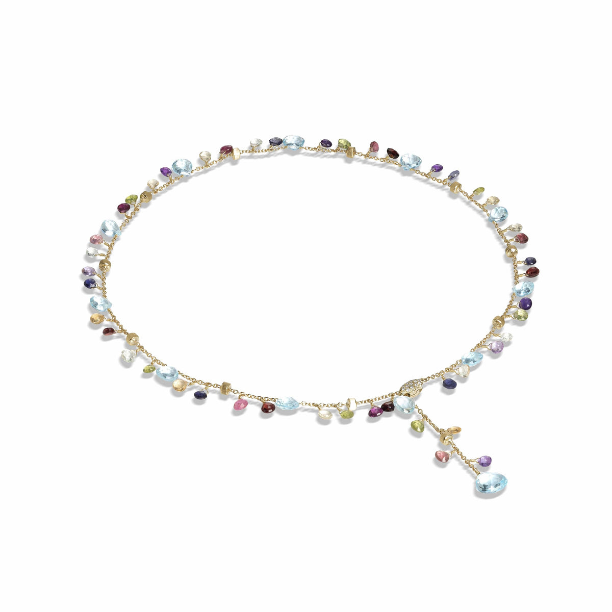Paradise 18K Yellow Gold Multi Stone Necklace