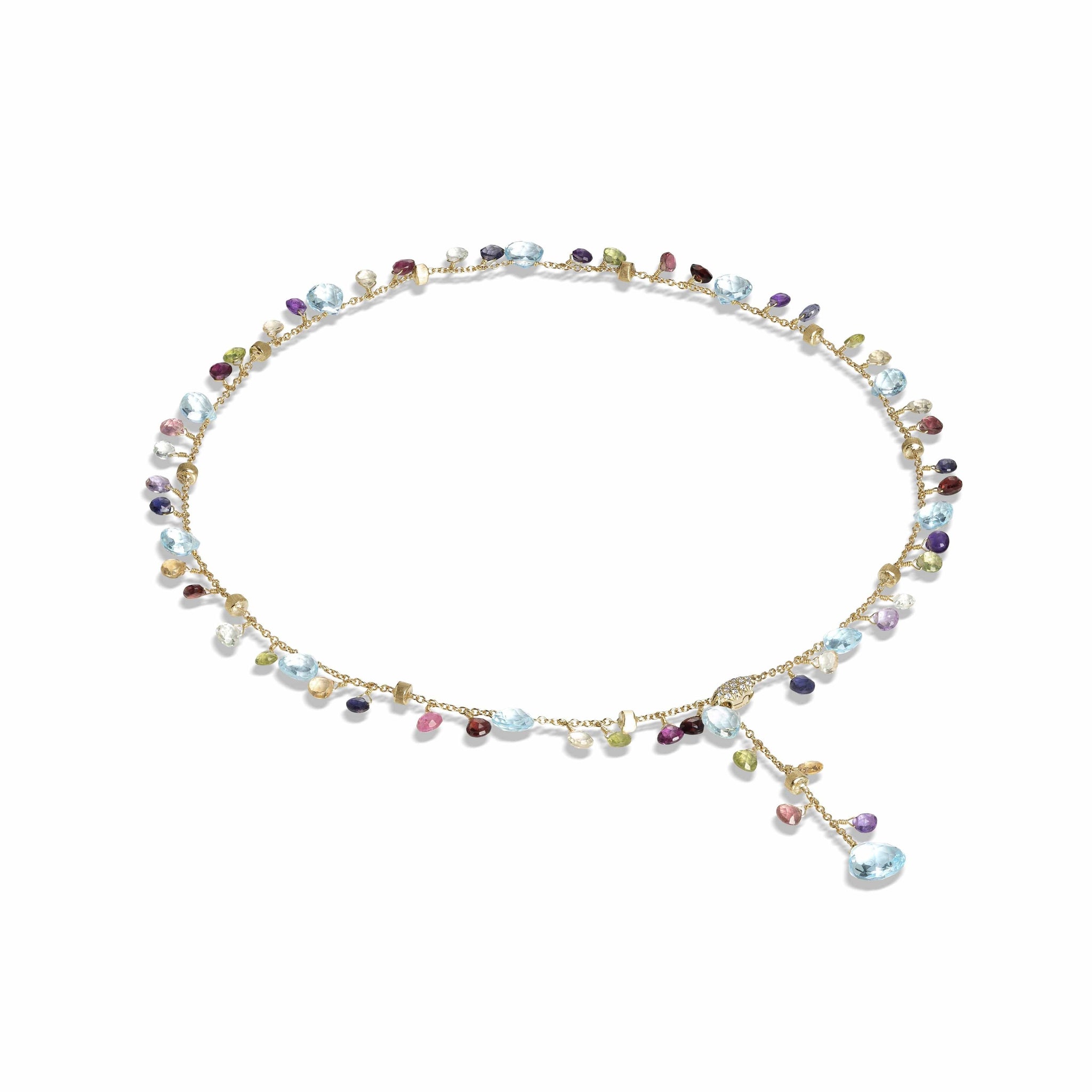 Paradise 18K Yellow Gold Multi Stone Necklace