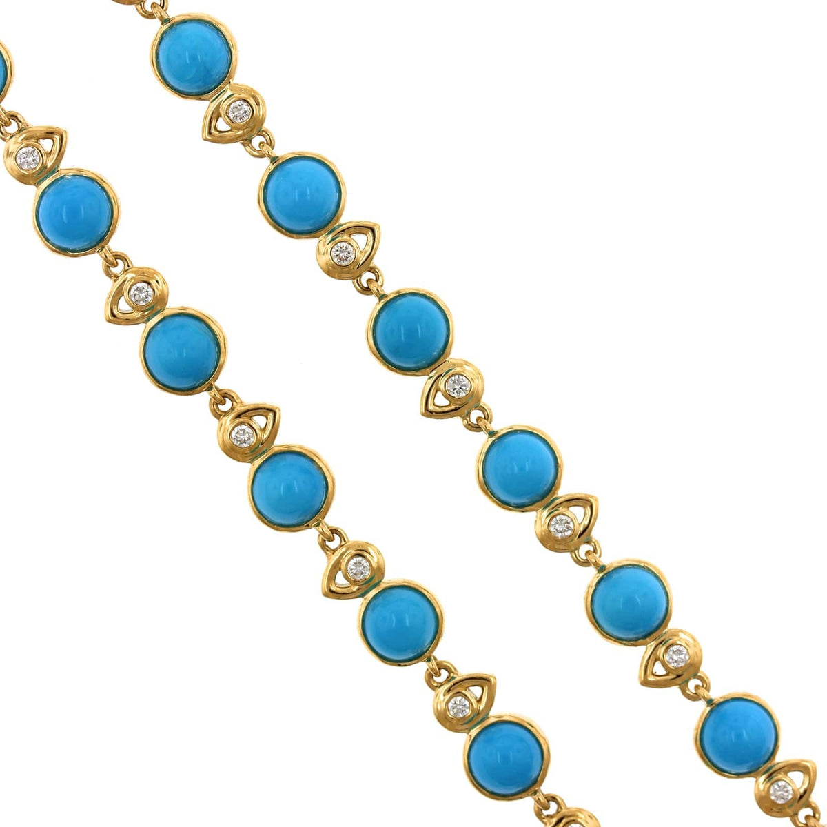 Temple St. Clair 18K Yellow Gold Turquoise Diamond Necklace