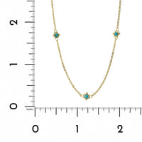 Amali 18K Yellow Gold Turquoise Station Necklace
