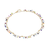 Paradise 18K Yellow Gold Pearl and Mix Stone Necklace, yellow gold, Long's Jewelers