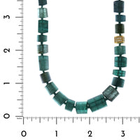 Unico 18K Yellow Gold Green Tourmaline Bead Necklace, 18k yellow gold, Long's Jewelers