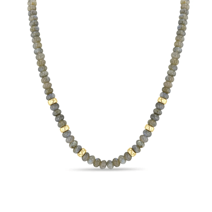 14K Yellow Gold Labradorite Necklace, 14k yellow gold, Long's Jewelers