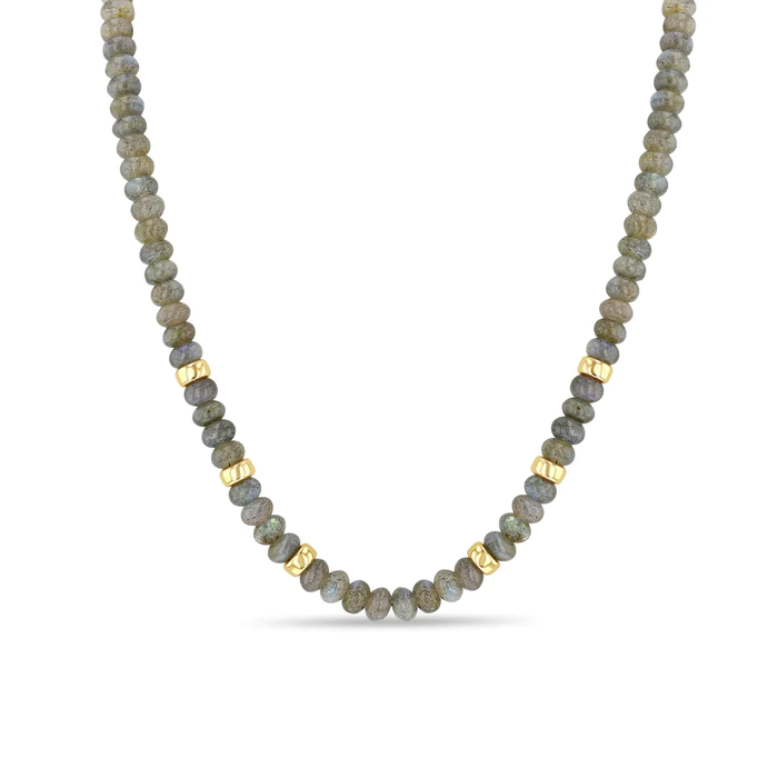14K Yellow Gold Labradorite Necklace, 14k yellow gold, Long's Jewelers