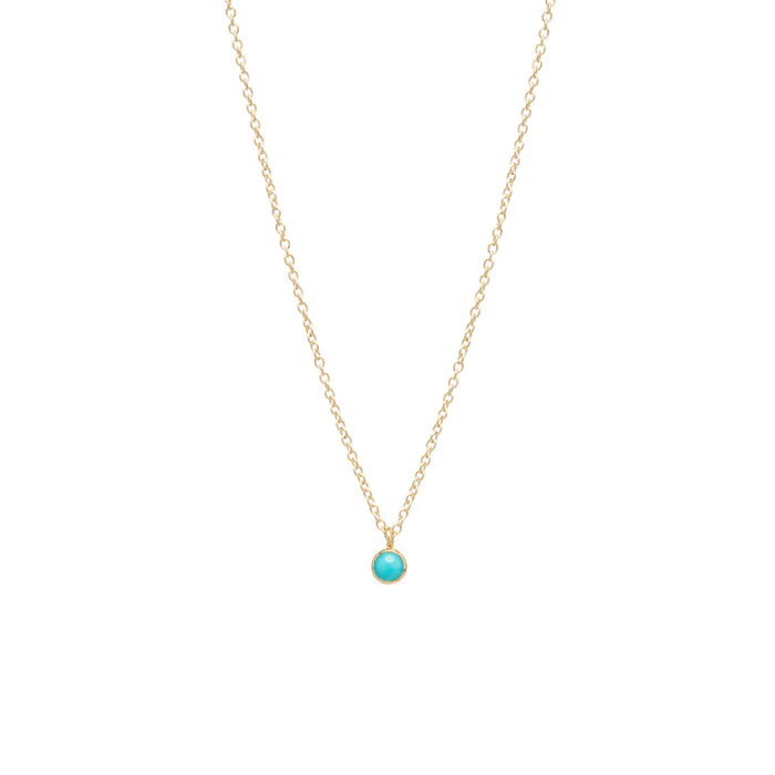 14K Yellow Gold Bezel Set Turquoise Pendant, 14k yellow gold, Long's Jewelers