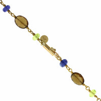 22K Yellow Gold Multi Gem Bead Necklace, 22k yellow gold Long's Jewelers