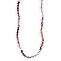 18K Yellow Gold Pink Spinel Bead Necklace