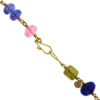 22K Yellow Gold Multi Gem Bead Necklace, 22k yellow gold Long's Jewelers