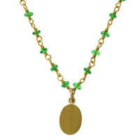 22K Yellow Gold Tsavorite Necklace, 22k yellow gold Long's Jewelers