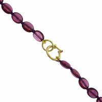 18K Yellow Gold Rhodolite Garnet Strand Necklace