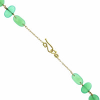 18K Yellow Gold Chrysoprase Bead Necklace