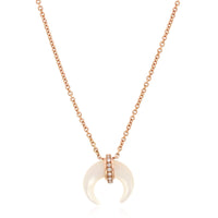 14K Rose Gold Shell Horn Pendant