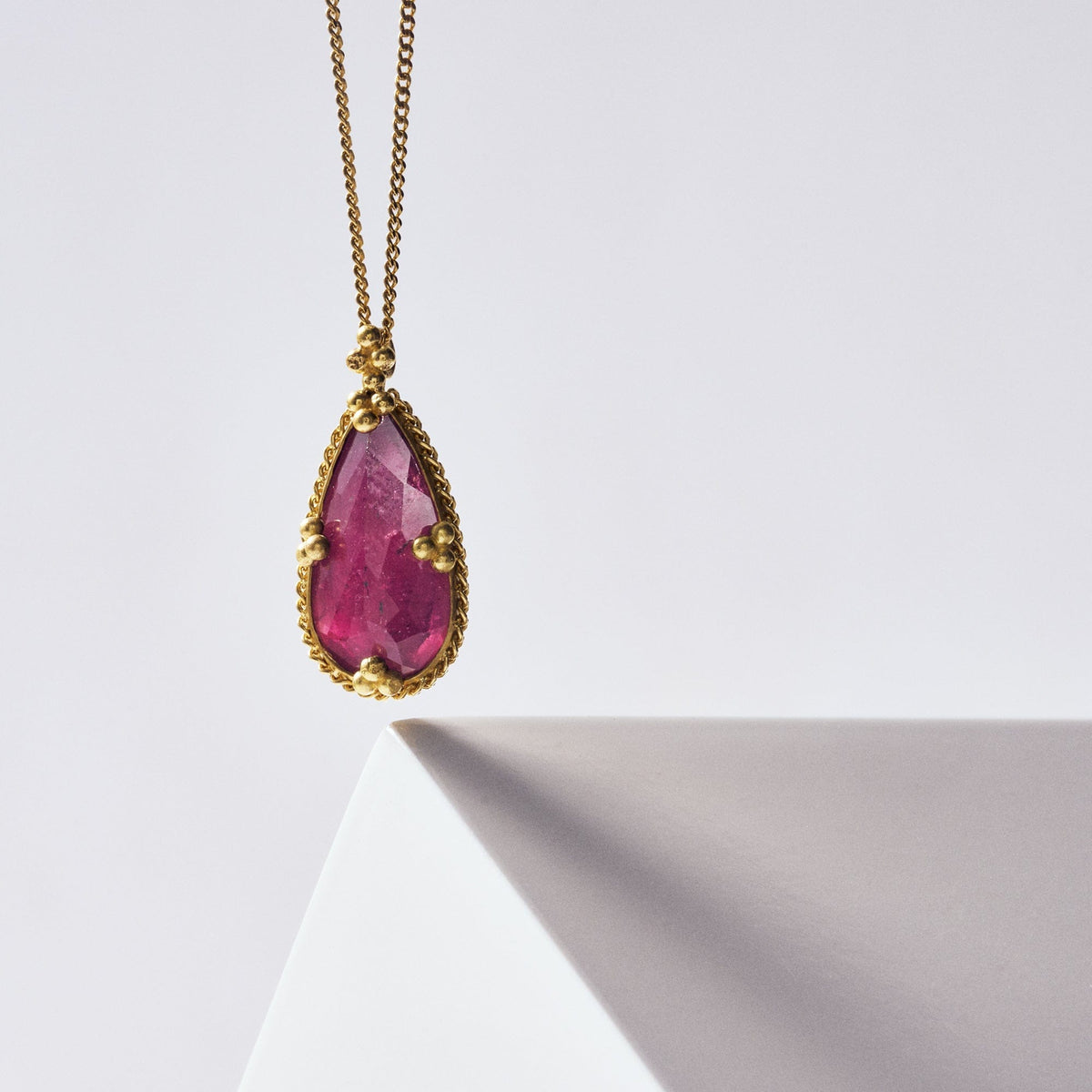 Amali 18K Yellow Gold Pear Shaped Tourmaline Pendant