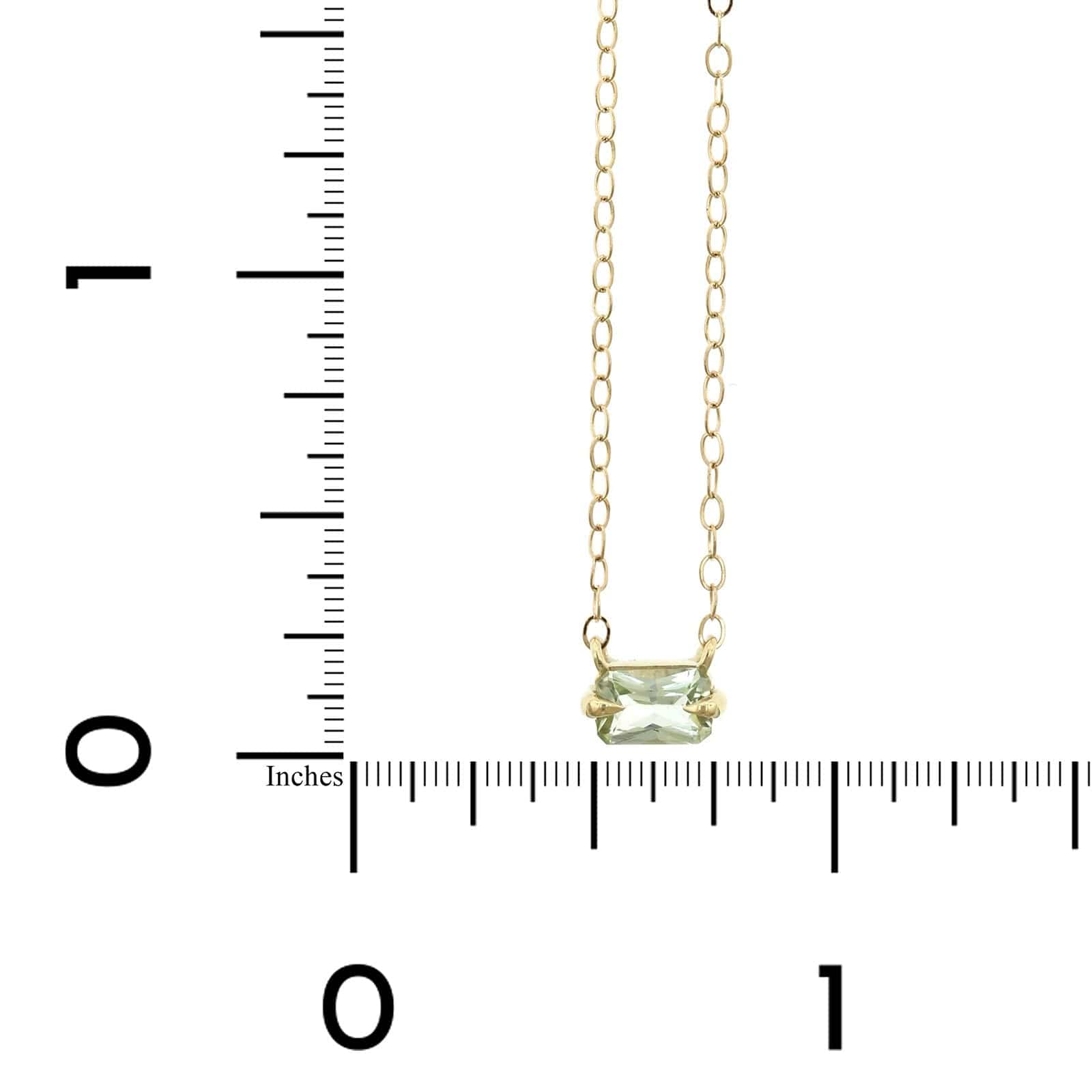 14K Yellow Gold Blue Tourmaline Pendant
