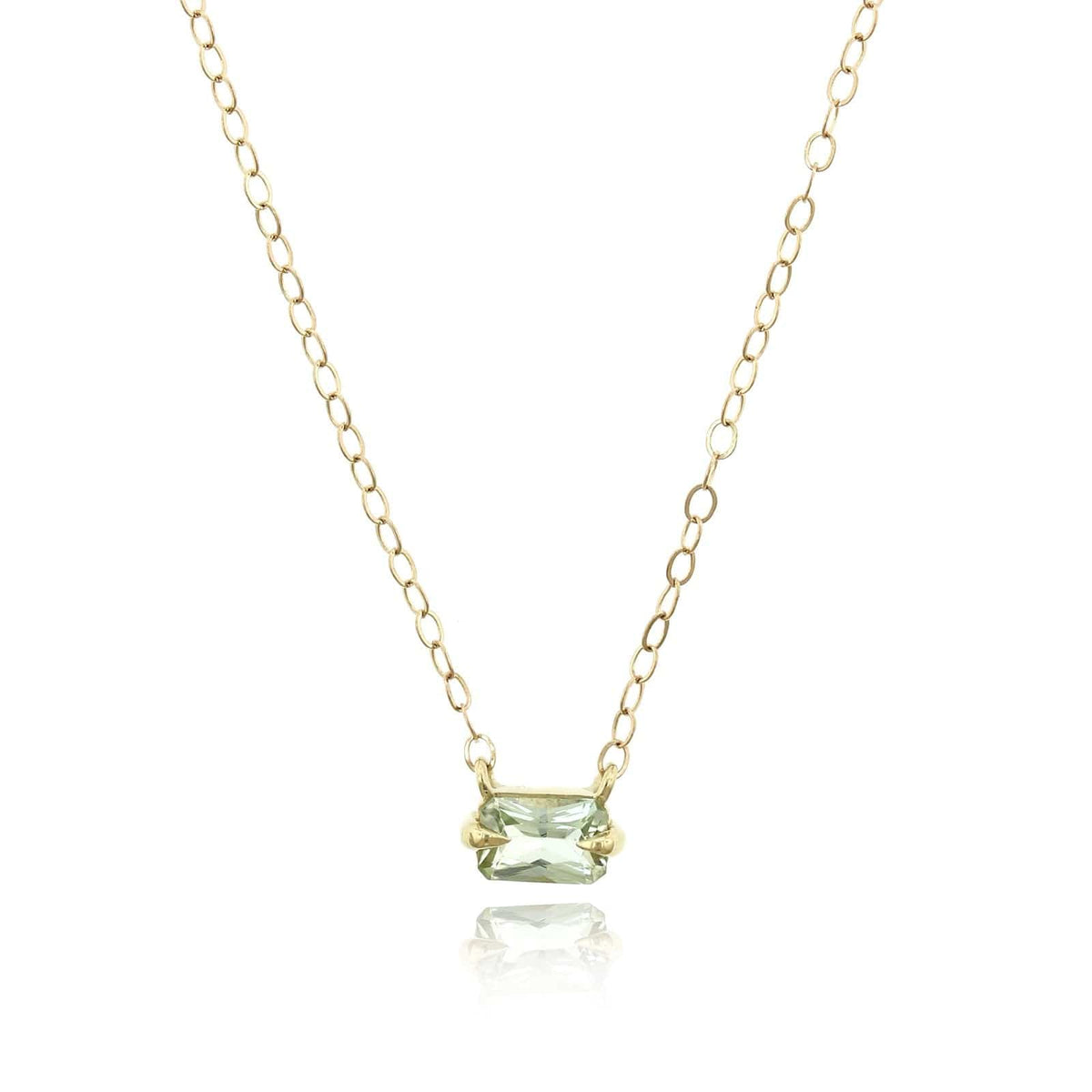 14K Yellow Gold Blue Tourmaline Pendant