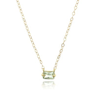 14K Yellow Gold Blue Tourmaline Pendant
