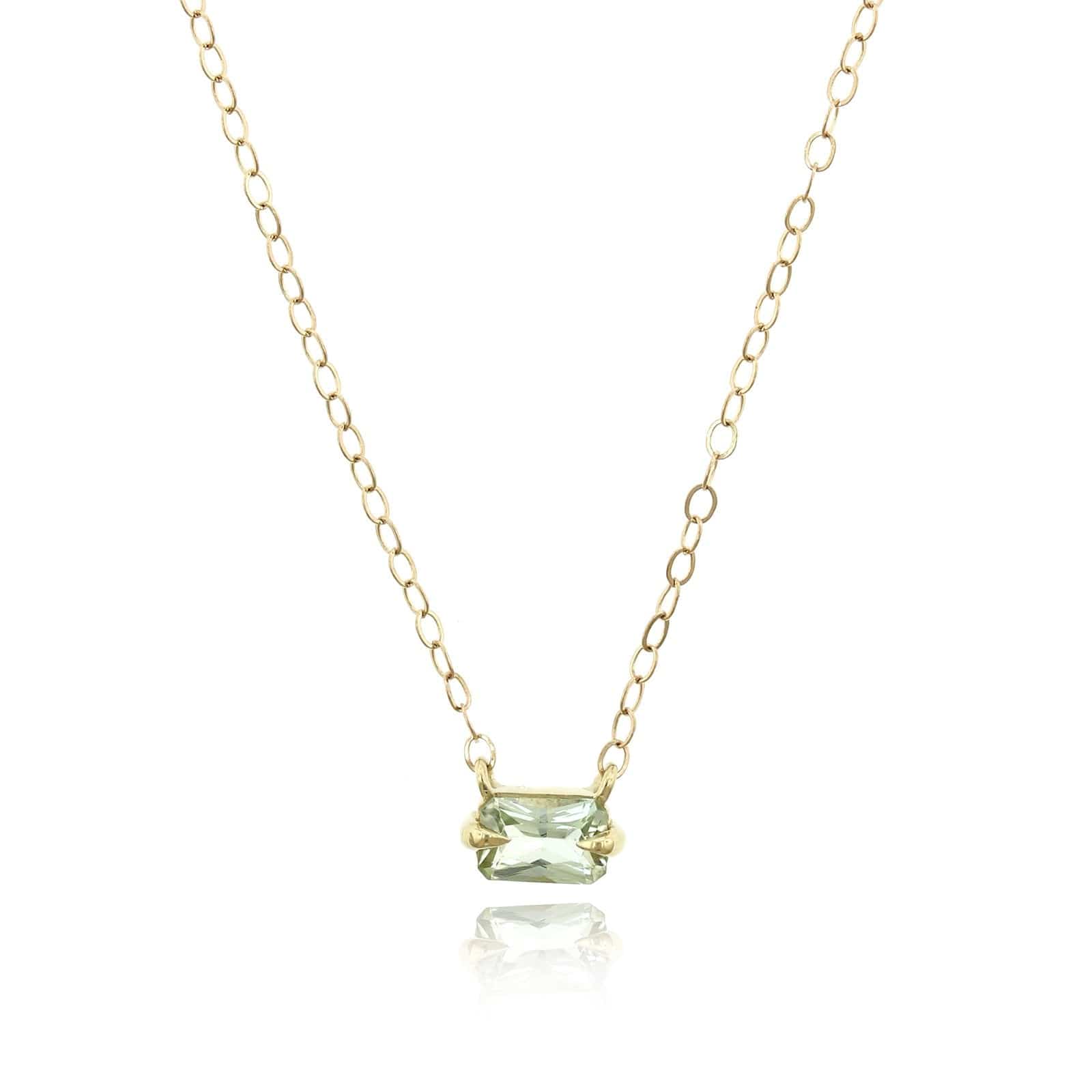 14K Yellow Gold Blue Tourmaline Pendant
