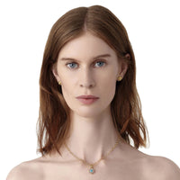 Temple St. Clair 18K Yellow Gold Turquoise and Moonstone Stella Pendant