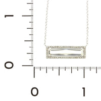 14K White Gold White Topaz Diamond Necklace