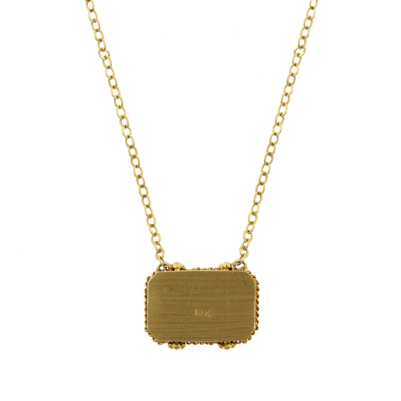 Amali 18K Yellow Gold Rectangular Tourmaline Necklace