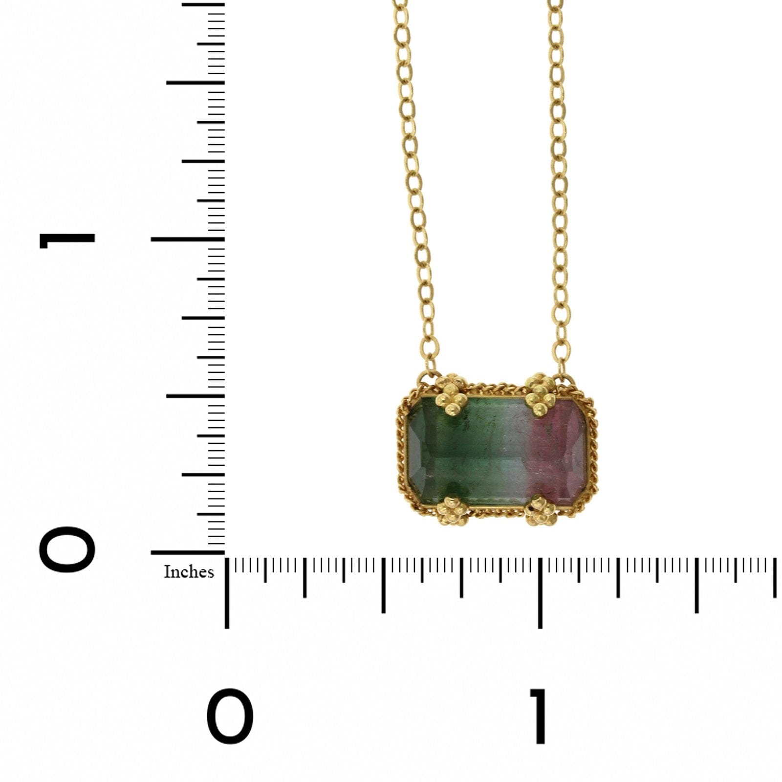 Amali 18K Yellow Gold Rectangular Tourmaline Necklace