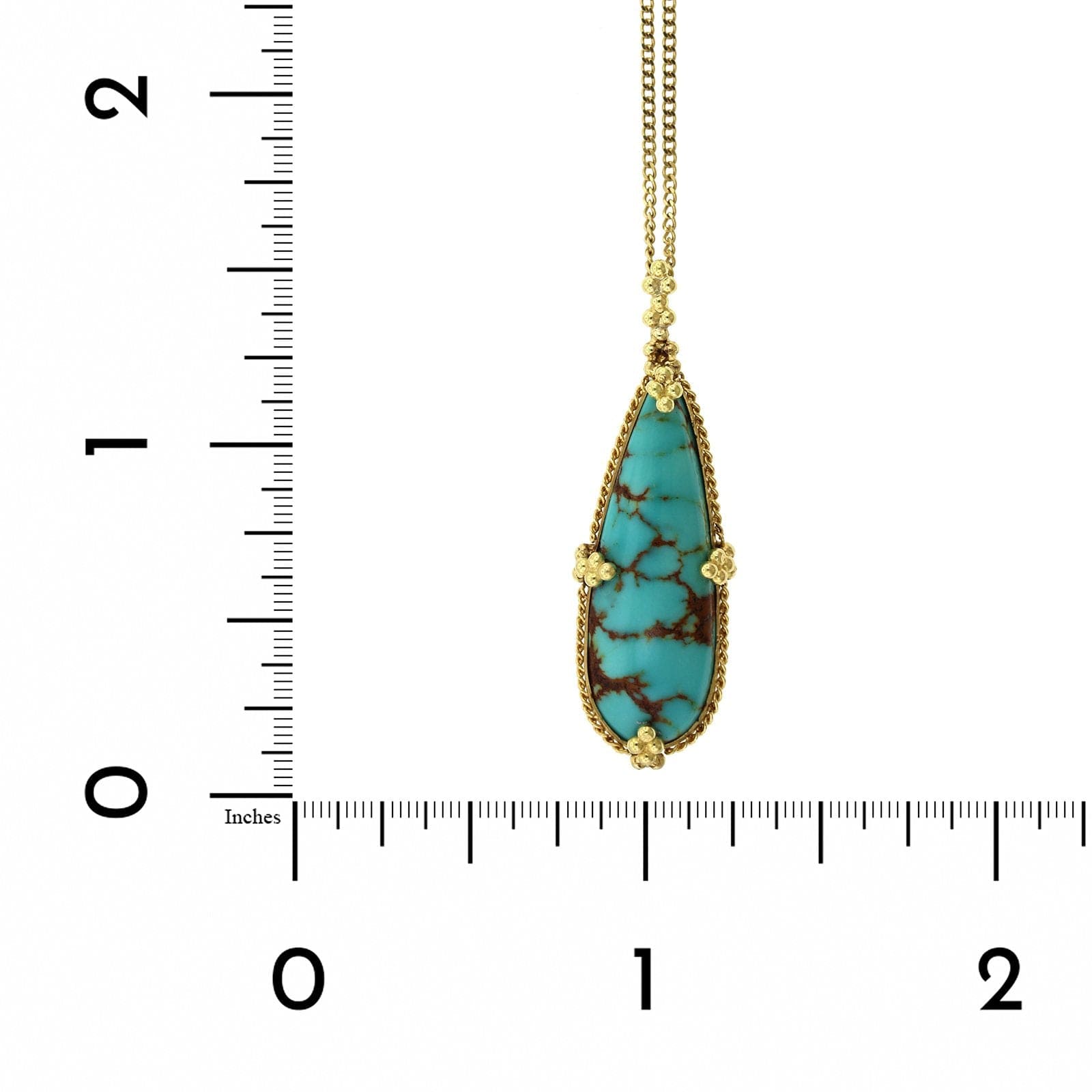 Amali 18K Yellow Gold Teardrop Turquoise Necklace